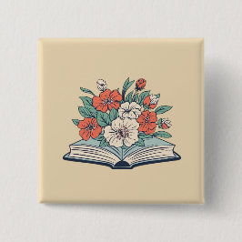 Bóton Quadrado 5.08cm Livro