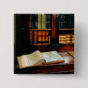 Bóton Quadrado 5.08cm Livro da geografia