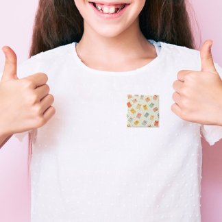 Bóton Quadrado 5.08cm Livros de Kawaii Cute