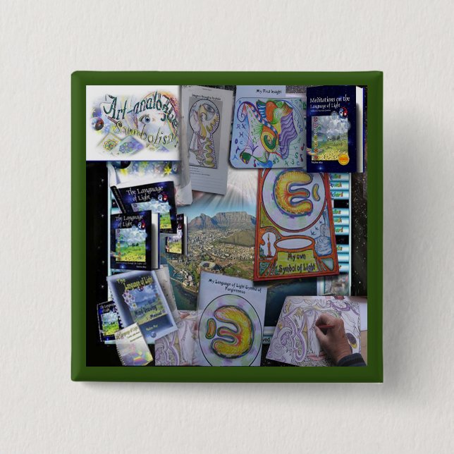 Bóton Quadrado 5.08cm Livros de rabiscar (Frente)