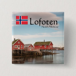 Bóton Quadrado 5.08cm Lofoten Norway Souvenir