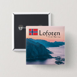 Bóton Quadrado 5.08cm Lofoten Norway Souvenir