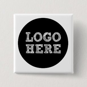 Bóton Quadrado 5.08cm Logotipo Aqui
