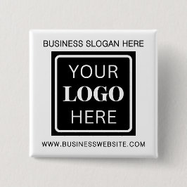 Bóton Quadrado 5.08cm Logotipo comercial do site do Promocional do grupo
