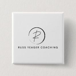 Bóton Quadrado 5.08cm Logotipo da assinatura de treinamento de Russ Yeag