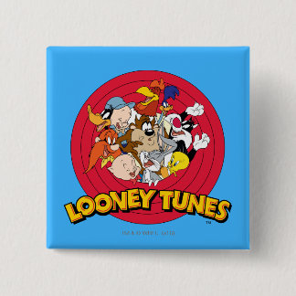Bóton Quadrado 5.08cm Logotipo do Personagem Looney Tunes™