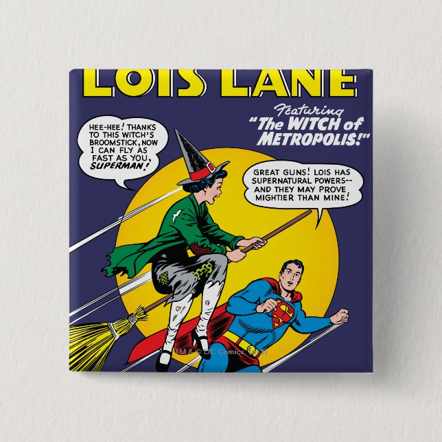 Bóton Quadrado 5.08cm Lois Lane nº 1 (Frente)