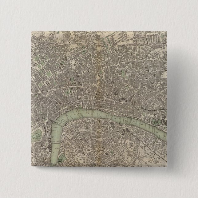 Bóton Quadrado 5.08cm Londres 1843 (Frente)