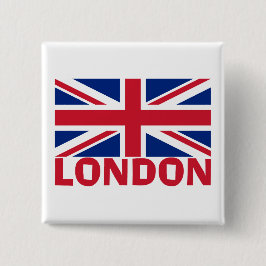 Bóton Quadrado 5.08cm Londres em Red