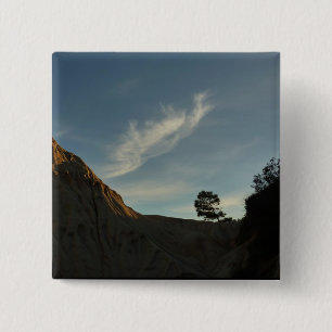 Bóton Quadrado 5.08cm Lone Torrey Pine California Sunset Landscape