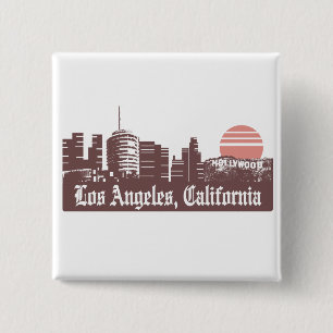 Bóton Quadrado 5.08cm Los Angeles Linesky