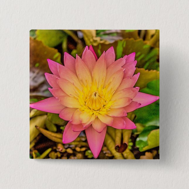 Bóton Quadrado 5.08cm Lotus-Blume (Frente)