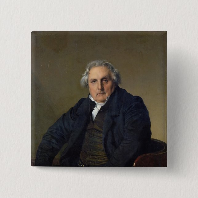 Bóton Quadrado 5.08cm Louis-Francois Bertino 1832 (Frente)