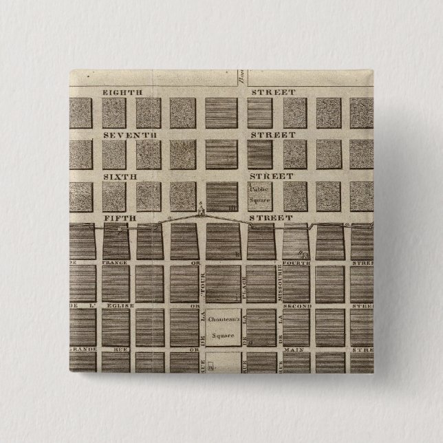 Bóton Quadrado 5.08cm Louis, Missouri (Frente)