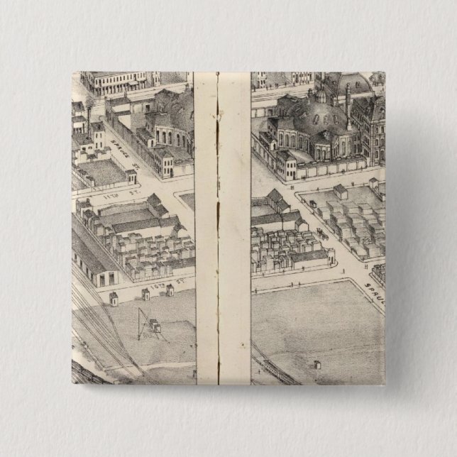 Bóton Quadrado 5.08cm Louis, Missouri (Frente)