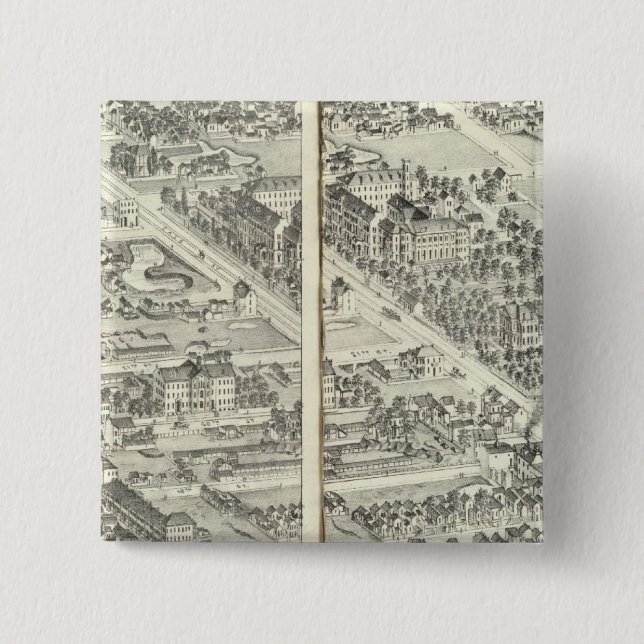 Bóton Quadrado 5.08cm Louis, Missouri 14 (Frente)