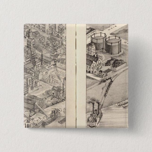 Bóton Quadrado 5.08cm Louis, Missouri 2 (Frente)