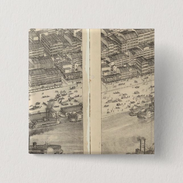 Bóton Quadrado 5.08cm Louis, Missouri 3 (Frente)