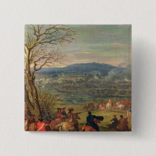 Bóton Quadrado 5.08cm Louis XIV na montagem próxima Cassel da batalha