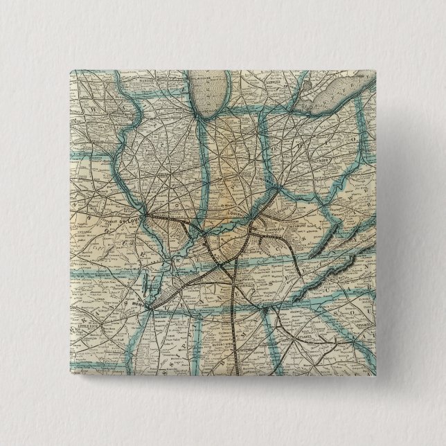 Bóton Quadrado 5.08cm Louisville e Nashville Railroad 2 (Frente)