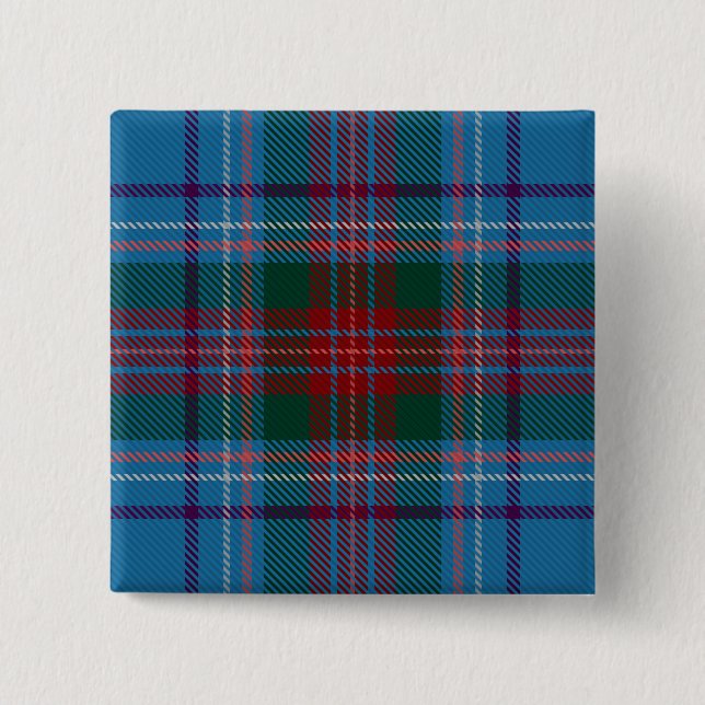 Bóton Quadrado 5.08cm Louth County Irish Tartan (Frente)
