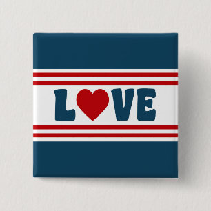 Bóton Quadrado 5.08cm Love design