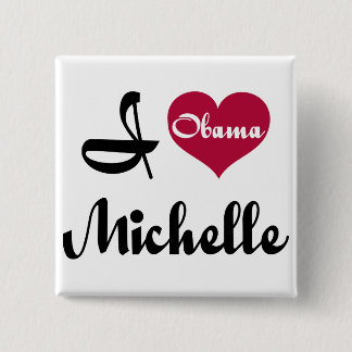 Bóton Quadrado 5.08cm lts de Michelle obama