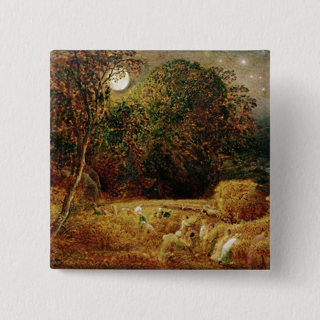 Bóton Quadrado 5.08cm Lua cheia (Frente)