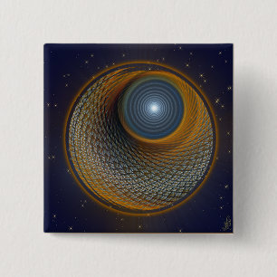 Bóton Quadrado 5.08cm Lua do castor do Sassafras