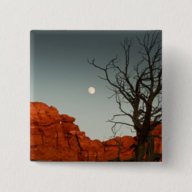 Bóton Quadrado 5.08cm Lua má (Frente)