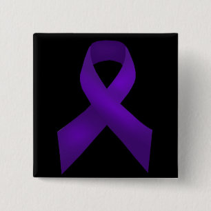 Bóton Quadrado 5.08cm Lúpus roxo da consciência da fita