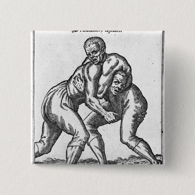 Bóton Quadrado 5.08cm Lutadores turcos (Frente)
