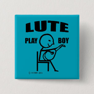 Bóton Quadrado 5.08cm Lute Play Boy