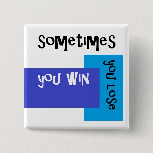 Bóton Quadrado 5.08cm ❤️ Luv de Luv U mim crachá quadrado às vezes… (Frente)