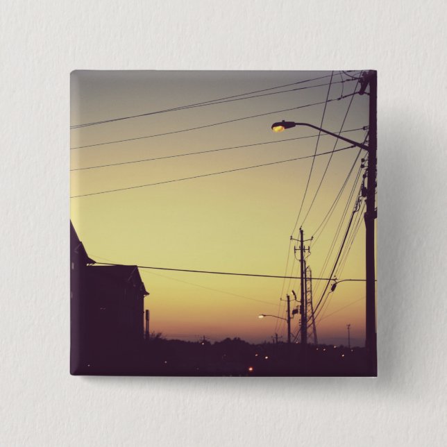 Bóton Quadrado 5.08cm Luz (Frente)