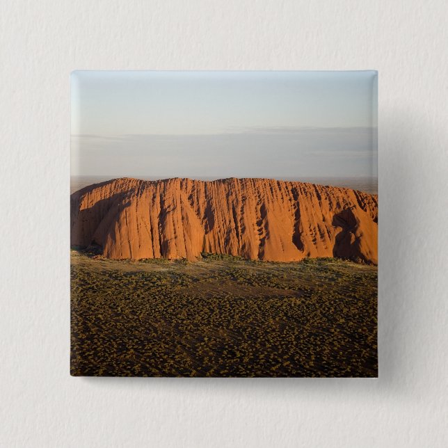 Bóton Quadrado 5.08cm Luz do final da tarde em Uluru / Ayers Rock, (Frente)