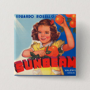 Bóton Quadrado 5.08cm Luz solar