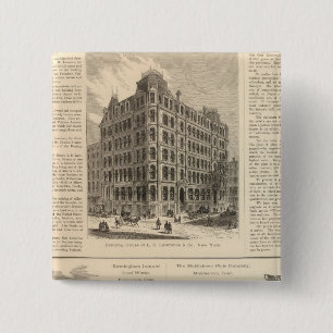 Bóton Quadrado 5.08cm LW Lawrence e Bankers Birmingham Iron