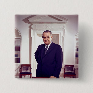 Bóton Quadrado 5.08cm Lyndon B Johnson