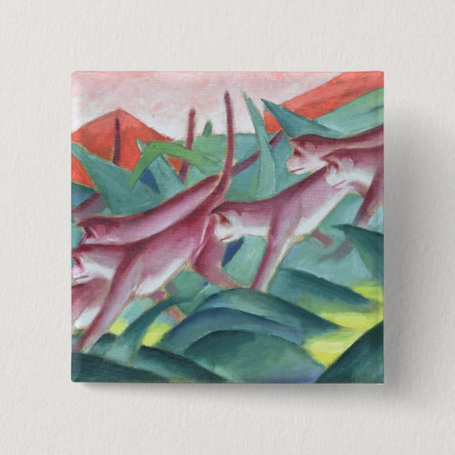 Bóton Quadrado 5.08cm Macaco Friso, 1911 (Frente)