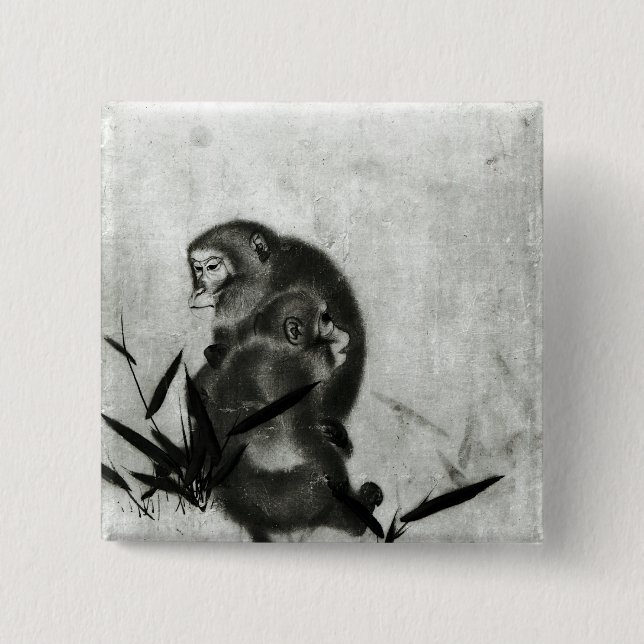 Bóton Quadrado 5.08cm Macacos (Frente)