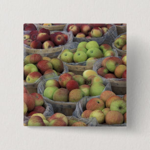Bóton Quadrado 5.08cm Macintosh do Estado de Nova Iorque em cestos