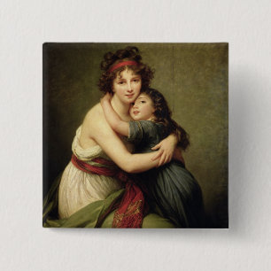 Bóton Quadrado 5.08cm Madame Vigee-Lebrun e sua filha