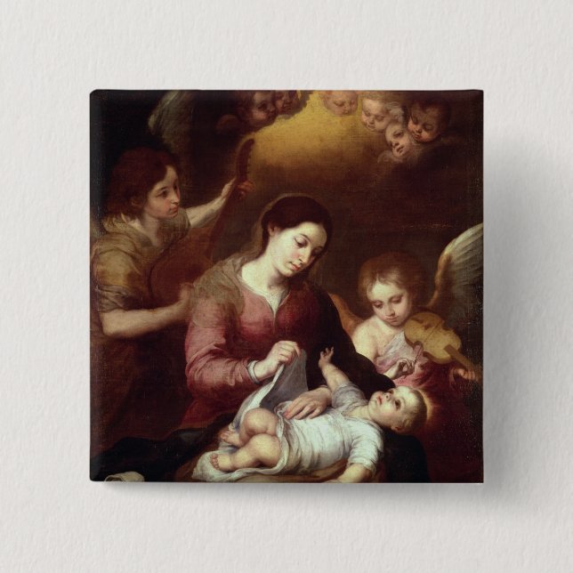 Bóton Quadrado 5.08cm Madonna (Frente)