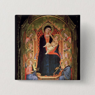 Bóton Quadrado 5.08cm Madonna e criança, 1347