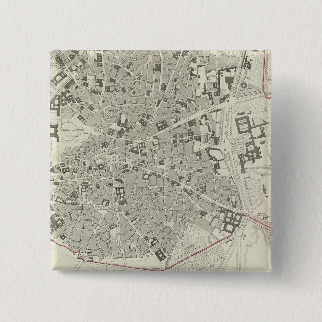 Bóton Quadrado 5.08cm Madrid (Frente)