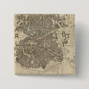 Bóton Quadrado 5.08cm Madrid, Espanha