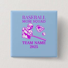 Bóton Quadrado 5.08cm Mãe de beisebol personalizada