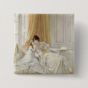 Bóton Quadrado 5.08cm Mãe e criança, 1864