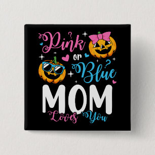 Bóton Quadrado 5.08cm Mãe Rosa Ou Azul Te Ama Pumpkin Baby Square